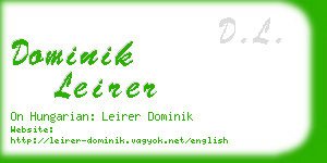 dominik leirer business card